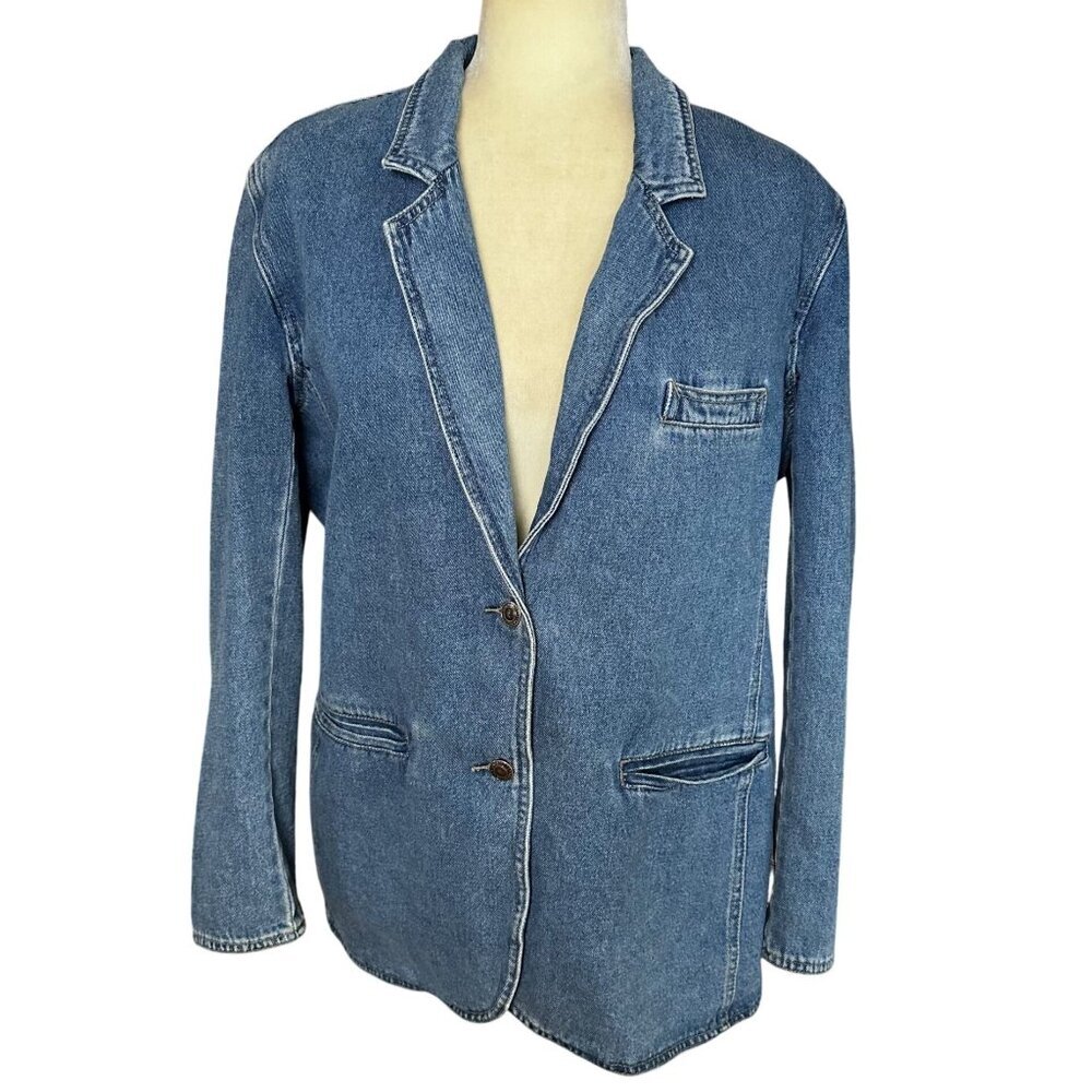 Vintage Crossroads Denim Jacket Medium Blazer Western Cottagecore 80s